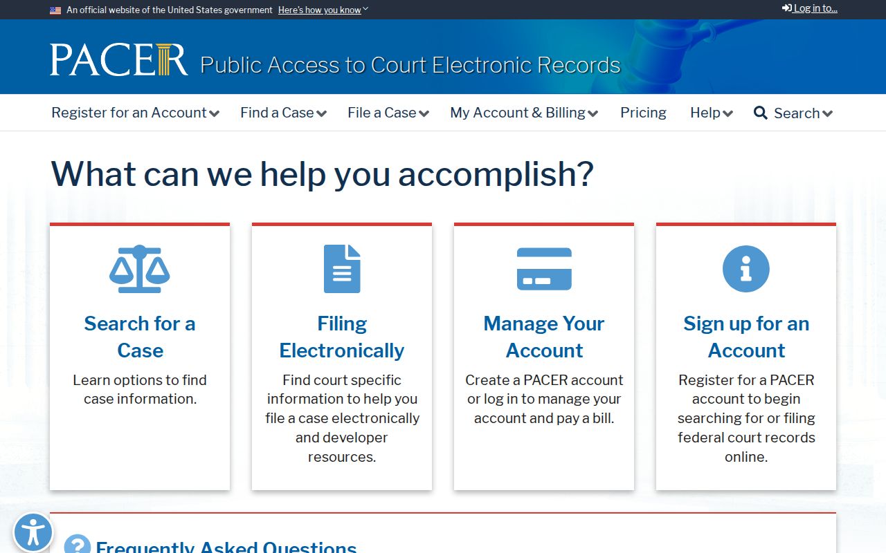 Calexico previous residents PACER docket search