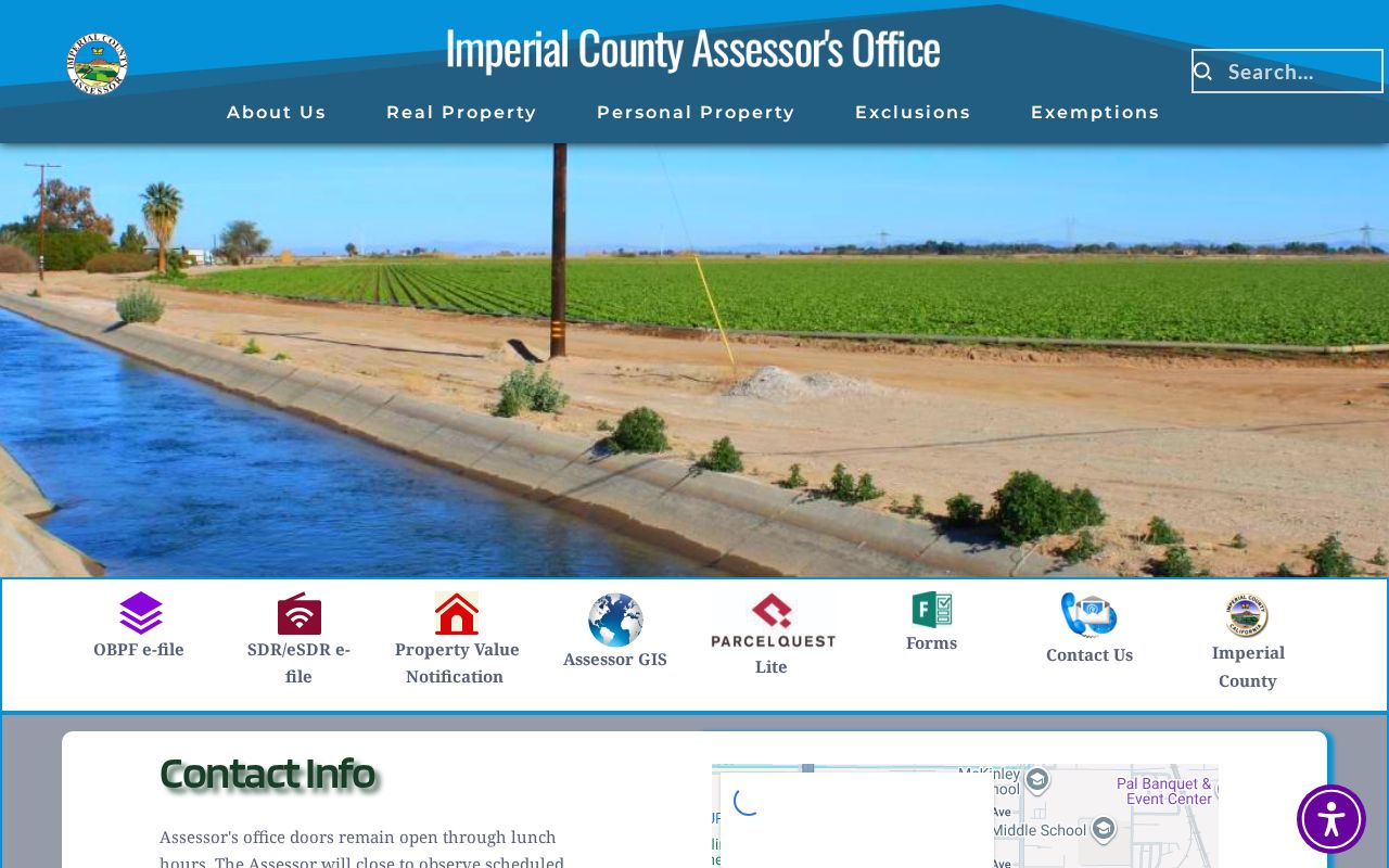 Calexico street directory assessor contact page